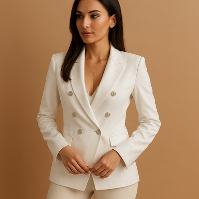 Fenna Women's Casual Cotton Blazer with Timeless Style