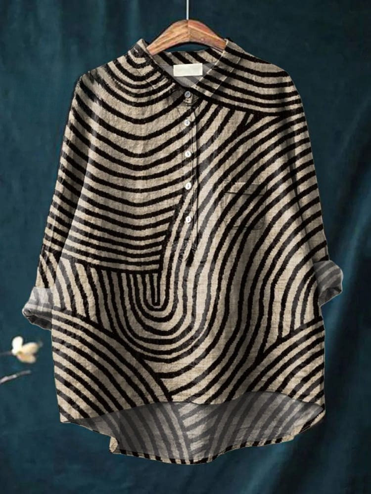 Chloe | Abstract Stripe Shirt