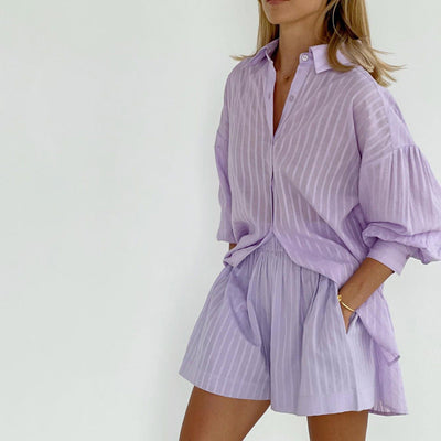 Yselia | Breezy Button-Up and Shorts Set