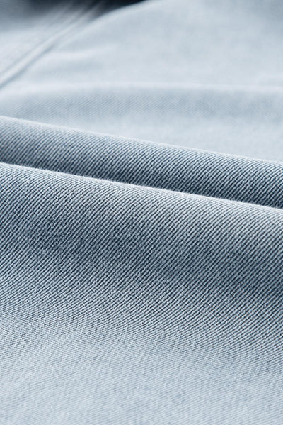 Elegant Denim Dress with Short Batwing Sleeves