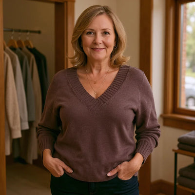 The Marjorie Sweater™  | Elegant V-Neck