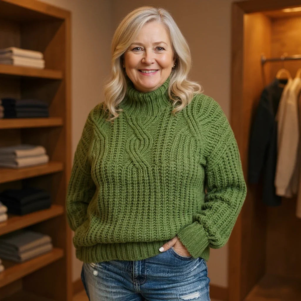 The Harriet Sweater™ | Forest Cable