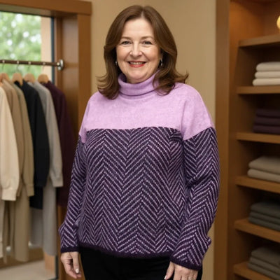 The Lila Sweater™  | Cozy Chevron