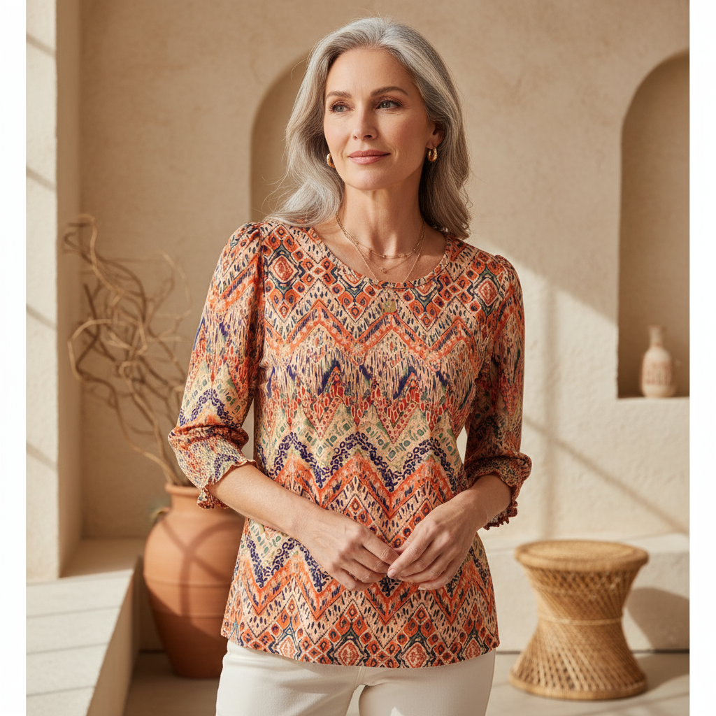 Kaela | Printed Charm Top