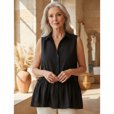 Aquira | Ruffle Buttoned Top