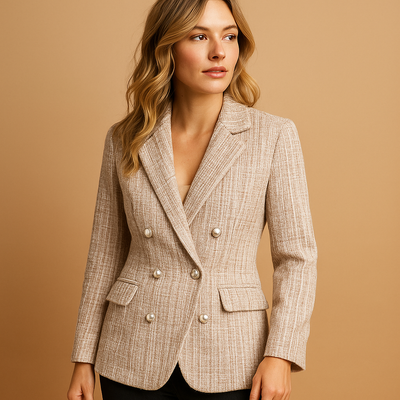 Tailored Fit Checked Blazer for Women | Mirte