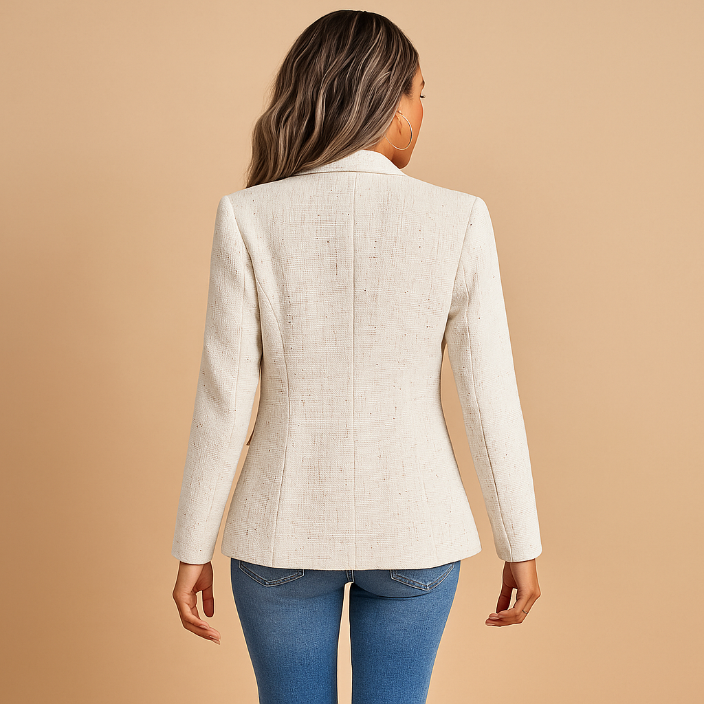 Renée Women's Tailored Blazer with Lapel Collar