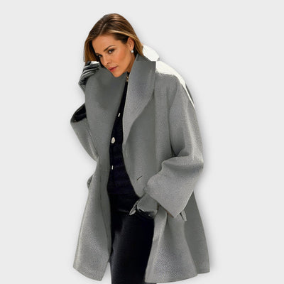 Josiane | Loose-Fitting Coat with Wide Collar for Women