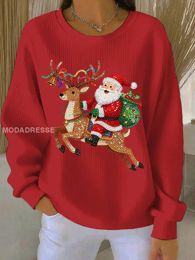 Women's Christmas Print Casual Sweatshirt