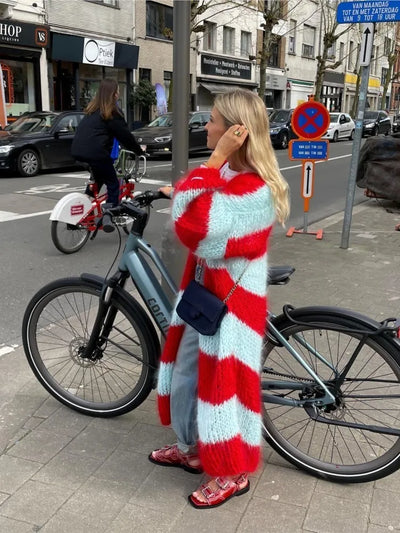 Sue | Oversized Fluffy Long Cardigan