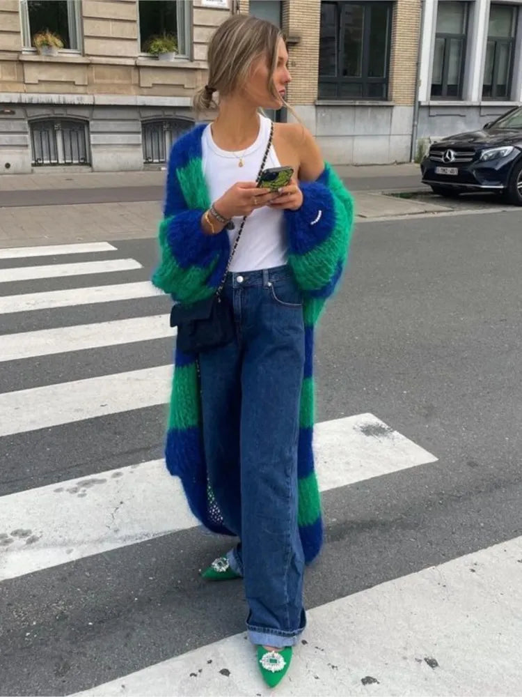 Sue | Oversized Fluffy Long Cardigan