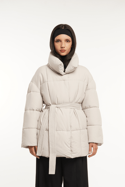 NOVA | MID LENGTH BELTED PUFFER JACKET