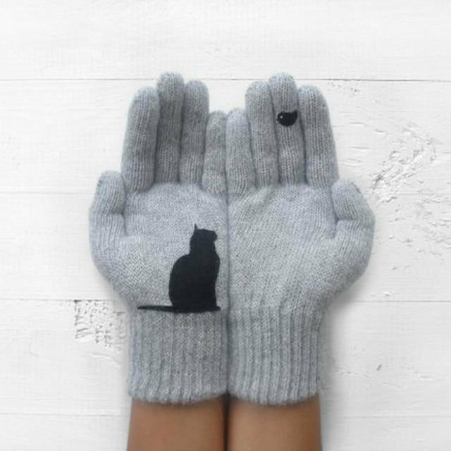 Warm Printed Cute Gloves