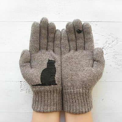Warm Printed Cute Gloves