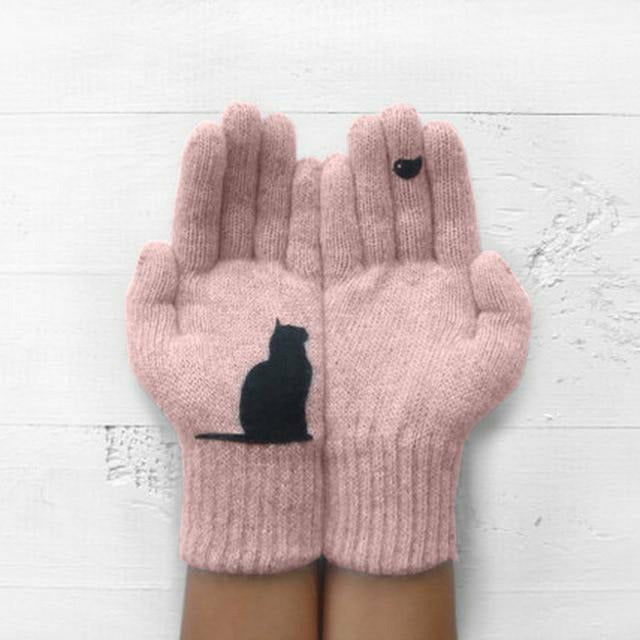 Warm Printed Cute Gloves