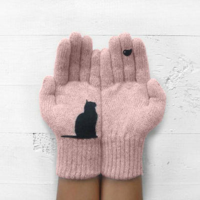 Warm Printed Cute Gloves
