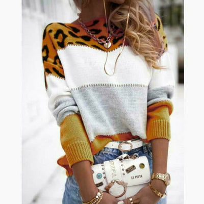 Fashionable Patchwork Sweater