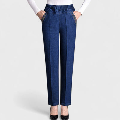 Maira | Women's jeans with side pockets and elastic waist