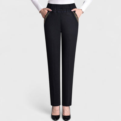 Maira | Women's jeans with side pockets and elastic waist