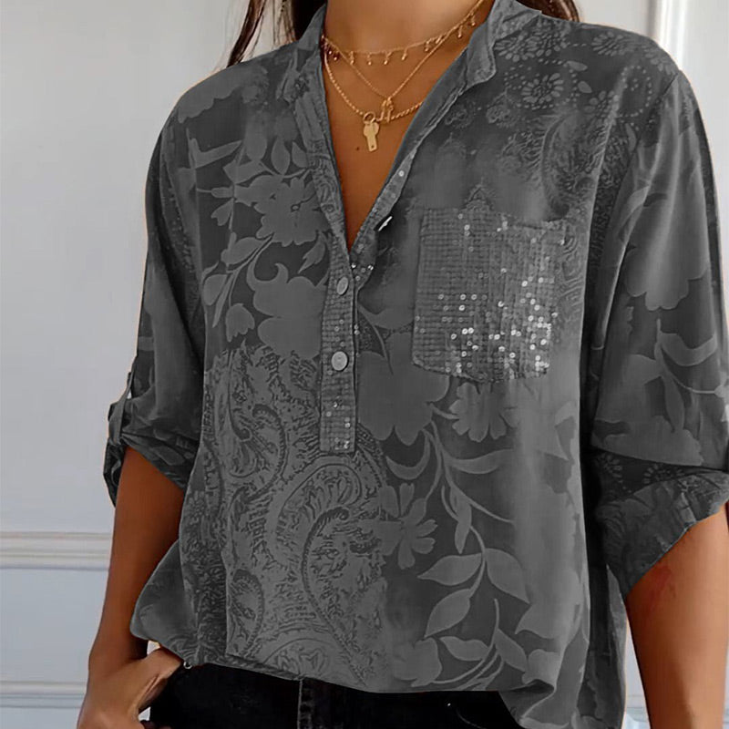 Thalina | Embellished Pocket Blouse