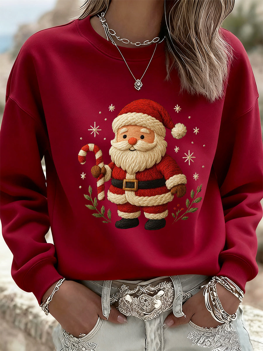 Vintage Animal Floral Art Christmas Women's Casual Sweatshirt Top