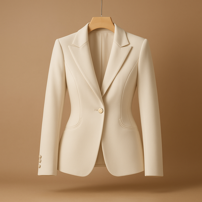 Chic Women's Blazer with Lapel Collar | Jasmijn